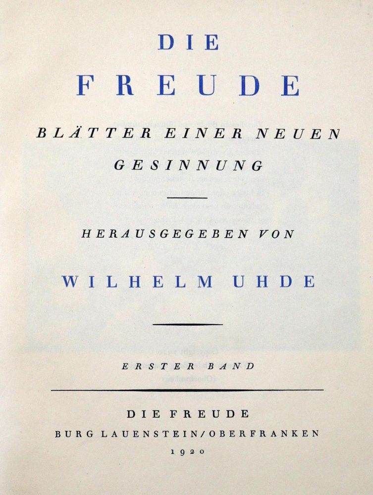 Große Abbildung Nr.1: 132-1293 Uhde,W. (Hrsg.).: (Literatur und illustrierte Bücher 20.Jahrhundert - Alte Literatur in modernen Ausgaben)