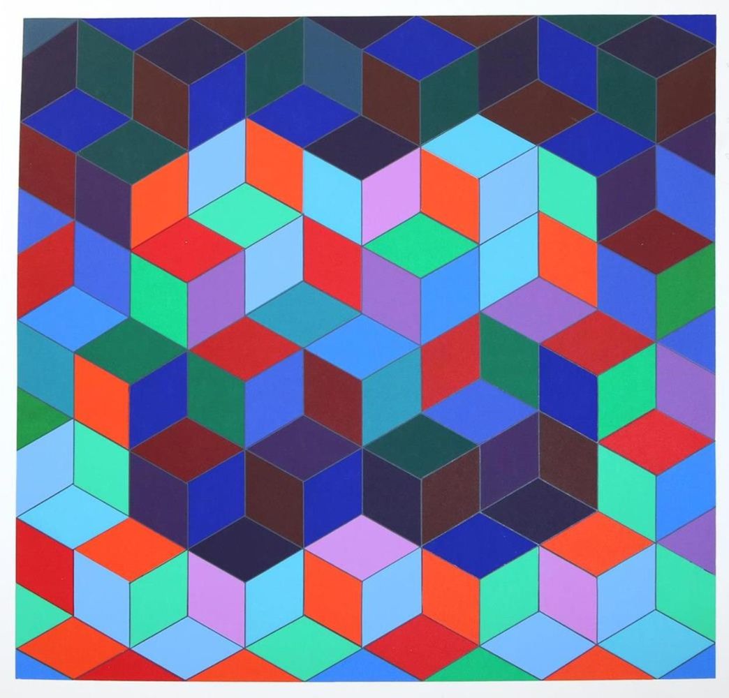 Große Abbildung Nr.16: 132-1295 Descartes,R.: (Vasarely)