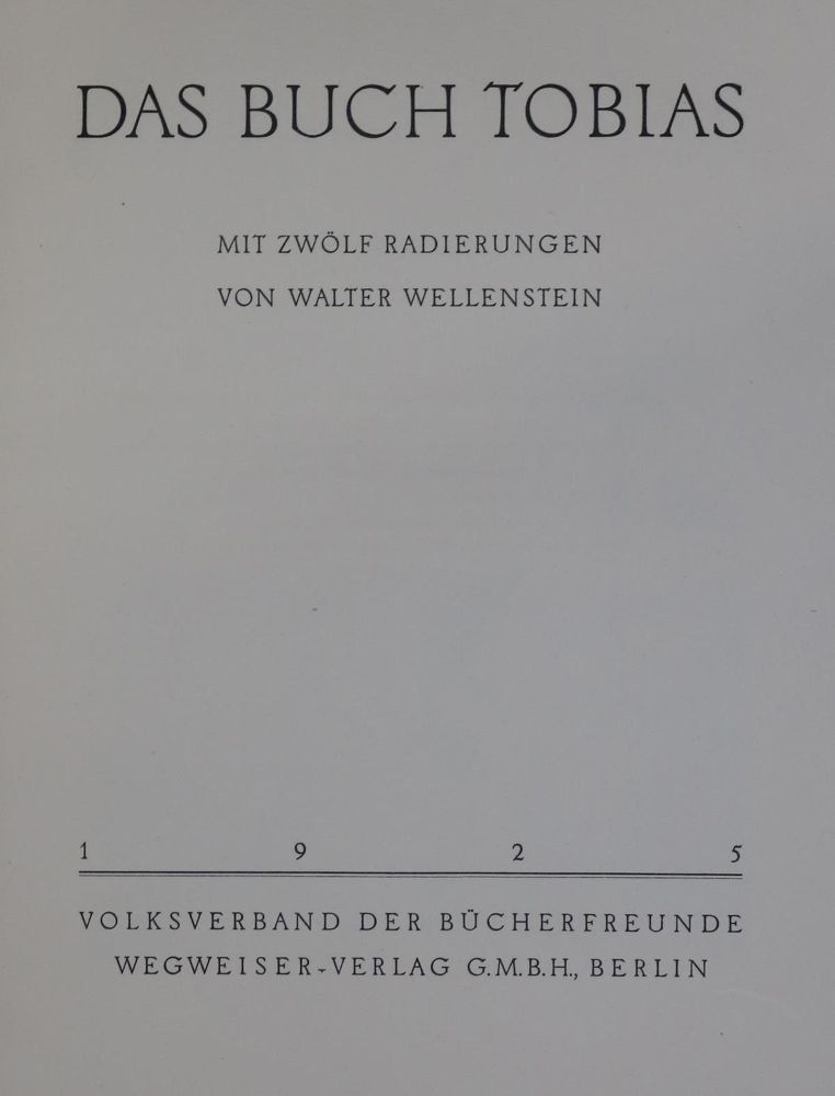 Große Abbildung Nr.2: 132-1302 Wellenstein,W.: (Literatur und illustrierte Bücher 20.Jahrhundert - Alte Literatur in modernen Ausgaben)