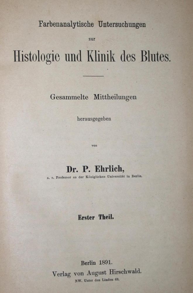 Große Abbildung Nr.1: 132-1356 Ehrlich,P.: (Medizin)