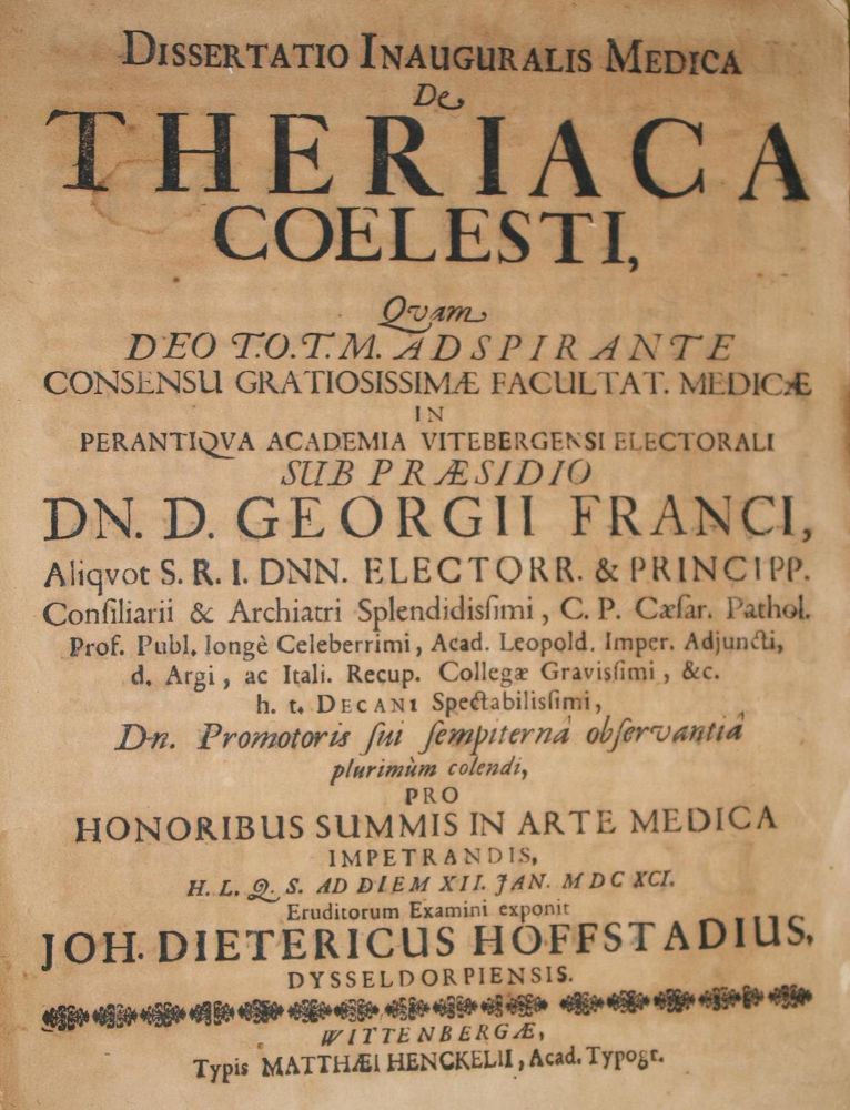 Große Abbildung Nr.1: 132-1357 Franck von Franckenau,G.v.: (Medizin)