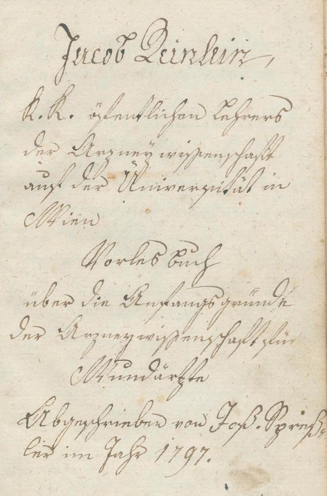 Große Abbildung Nr.1: 132-1364 Reinlein,J.: (Medizin, Handschriften)