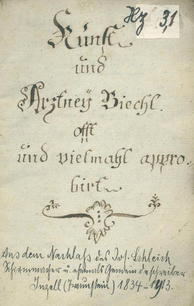 Große Abbildung Nr.1: 132-1366 Sammlung: (Medizin, Handschriften)