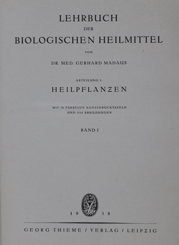 Große Abbildung Nr.2: 132-1373 Madaus,G.: (Medizin, Homöopathie)