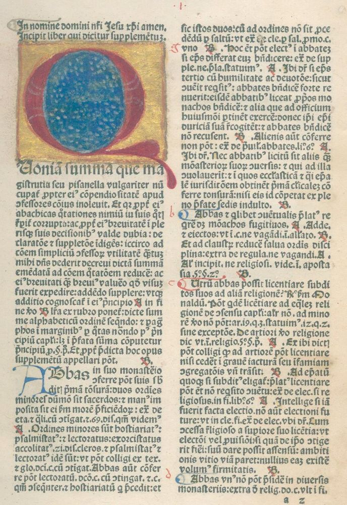 Große Abbildung Nr.1: 132-140 Nicolaus de Ausmo.: (Inkunabeln)