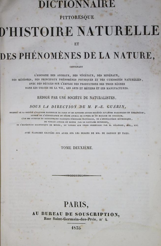 Große Abbildung Nr.1: 132-1411 Guerin,F.L.: (Zoologie)