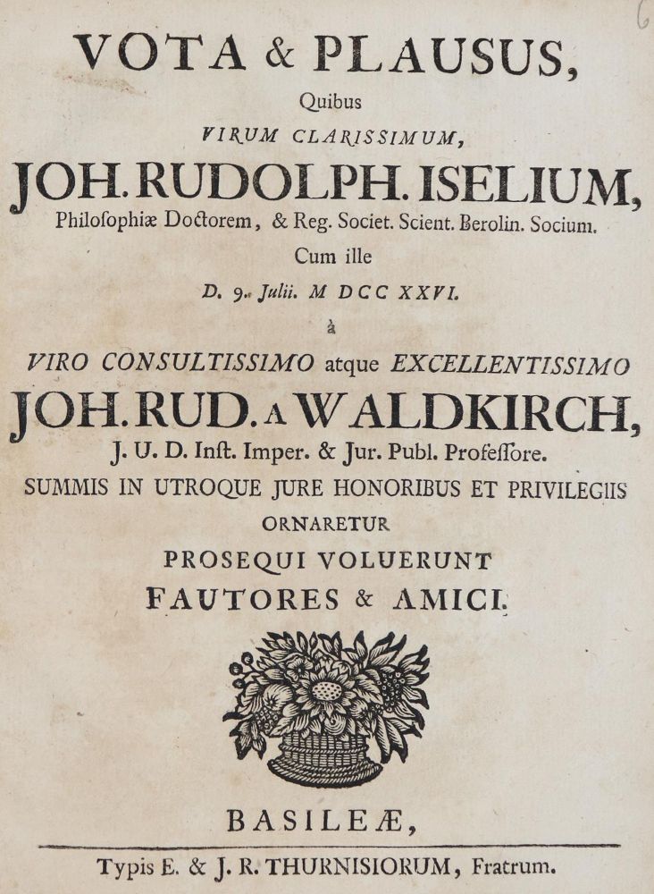 Große Abbildung Nr.1: 132-142 Waldkirch,J.R.v.: (Iselin)
