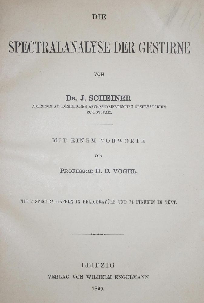 Große Abbildung Nr.1: 132-1457 Scheiner,J.: (Verschiedene Gebiete - Varia, Astronomie)