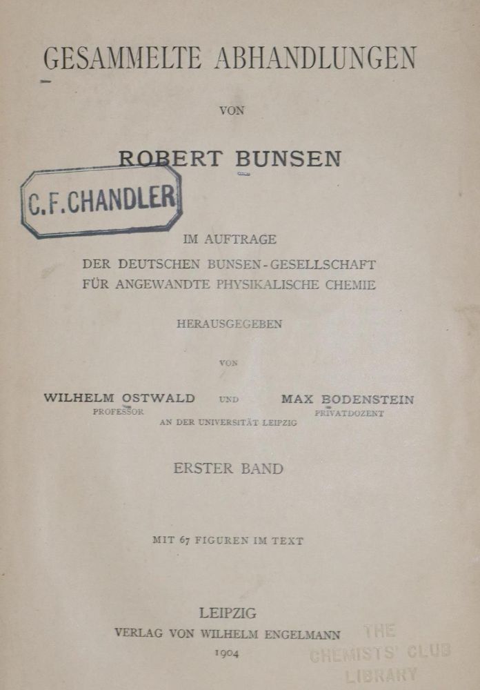 Große Abbildung Nr.1: 132-1465 Bunsen,R.: (Verschiedene Gebiete - Varia)