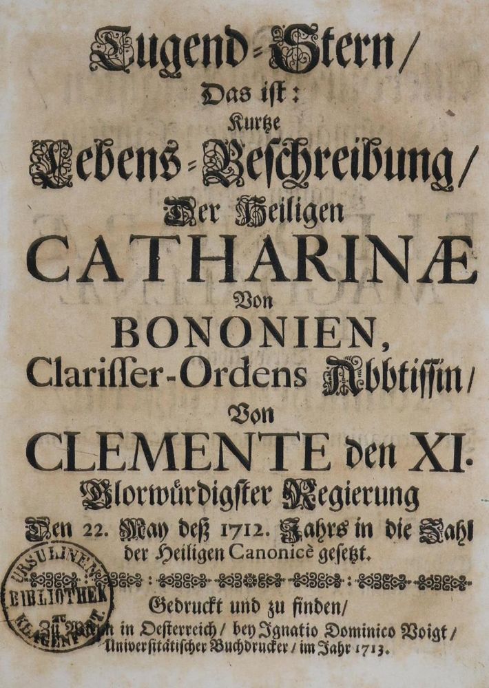 Große Abbildung Nr.1: 132-151 Tugend-Stern,: (Katharina von Bologna)
