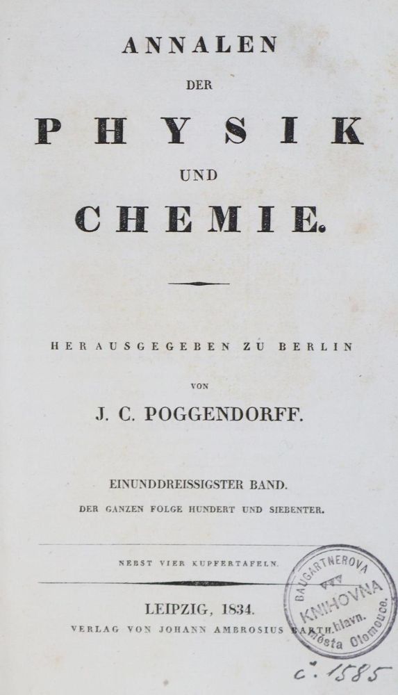 Große Abbildung Nr.1: 132-1519 Runge,F.F.: (Verschiedene Gebiete - Varia, Physik)