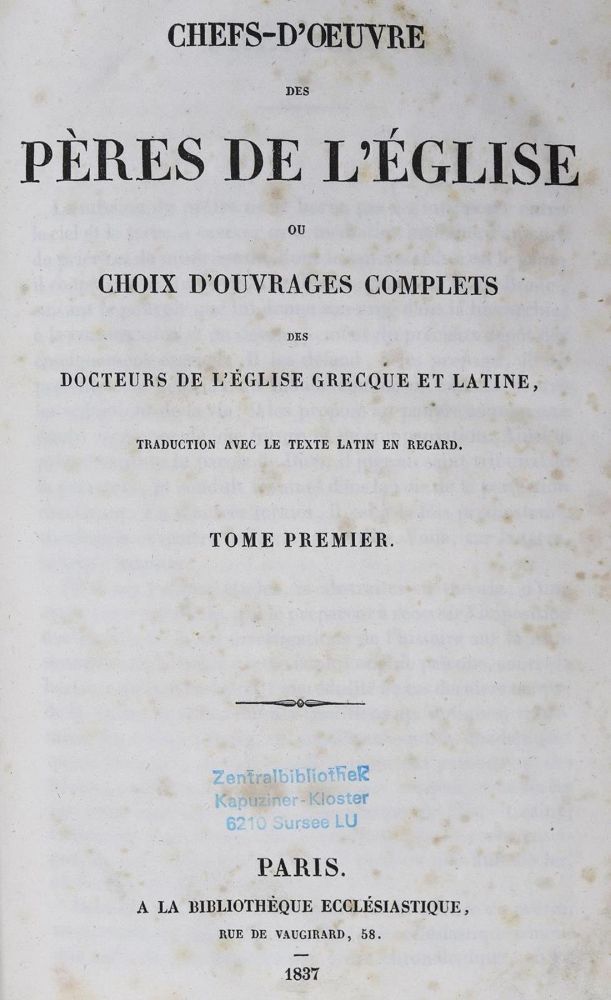 Große Abbildung Nr.1: 132-152 Kirchen-Väter.: (Alte Drucke, Handschriften und Theologie)