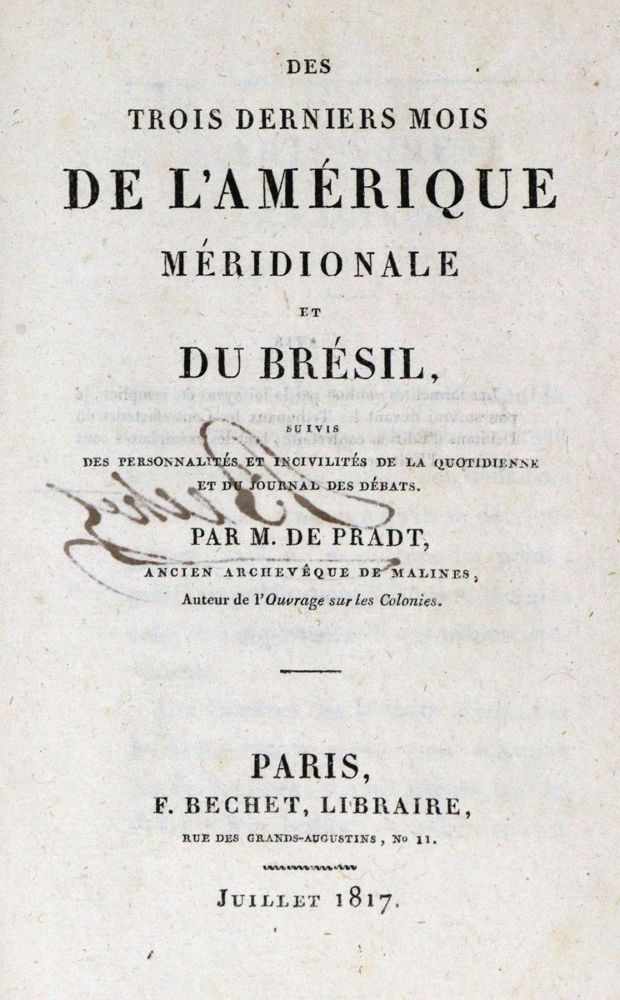 Große Abbildung Nr.1: 132-1548 Pradt,D.G.F. de R. de.: (Amerika, Brasilien)