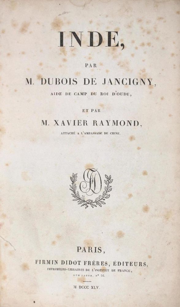 Große Abbildung Nr.1: 132-1581 Dubois de Jacigny, (A. D. B.) u. Xavier Raymond.: (Asien)