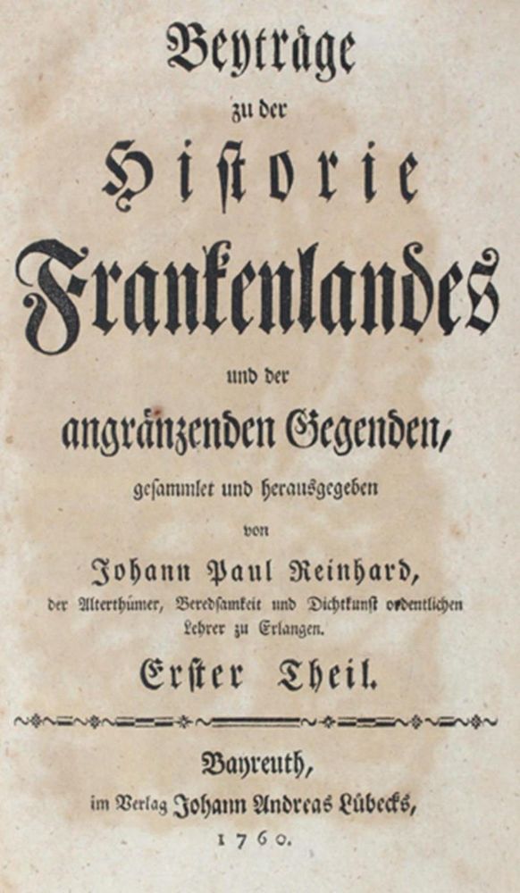 Große Abbildung Nr.1: 132-1638 Pastorius,M.A.: (Deutschland, Franken)