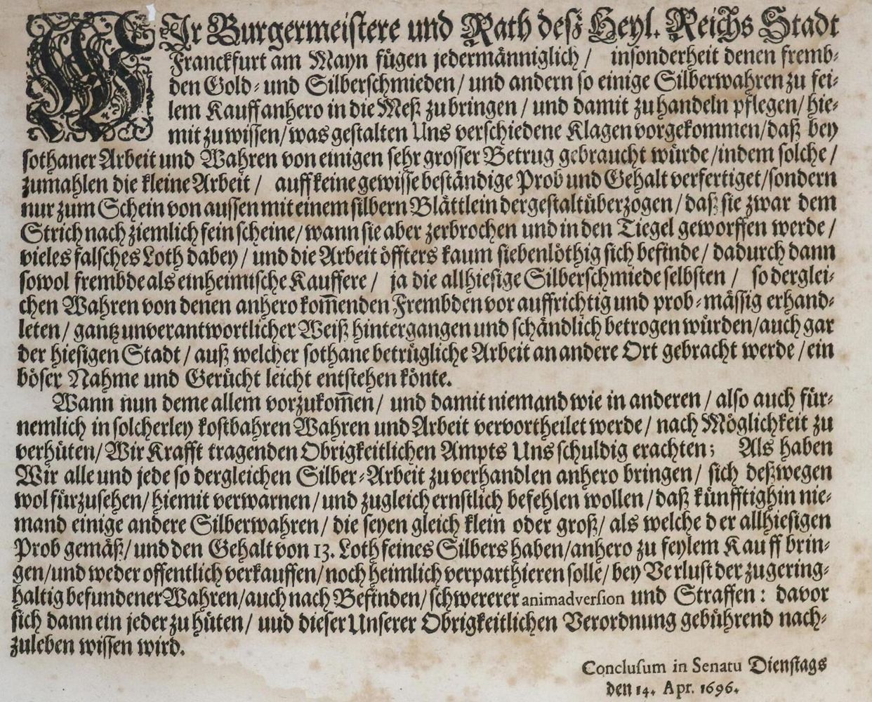 Große Abbildung Nr.1: 132-1645 Frankfurt am Main.: (Deutschland, Frankfurt, Goldschmied)