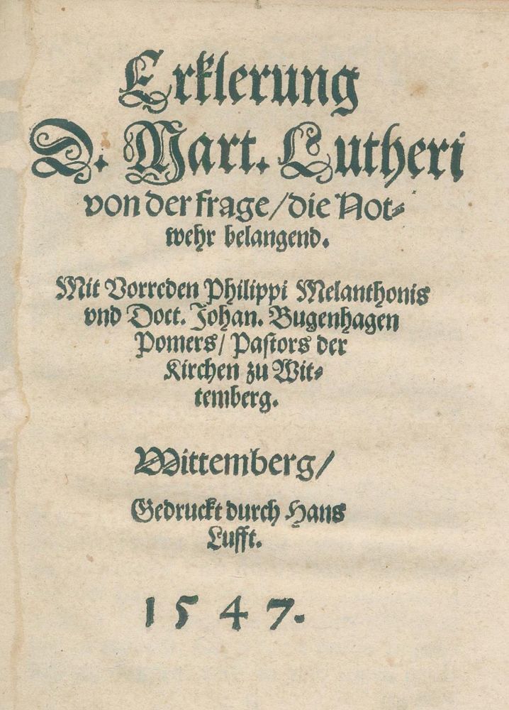 Große Abbildung Nr.2: 132-166 Luther,M.: (Alte Drucke, Handschriften und Theologie)