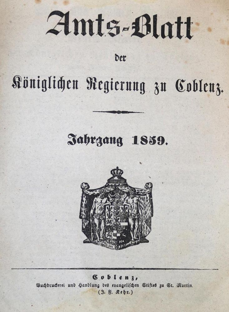 Große Abbildung Nr.1: 132-1673 Amts-Blatt: (Deutschland, Koblenz)