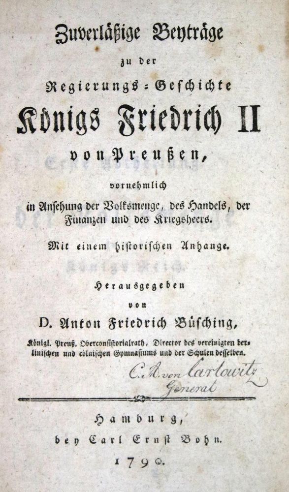 Große Abbildung Nr.1: 132-1702 Büsching,A.F.: (Deutschland, Preußen)