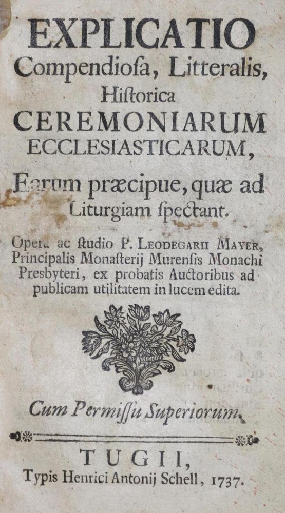 Große Abbildung Nr.1: 132-171 Mayer,L.: (Alte Drucke, Handschriften und Theologie)