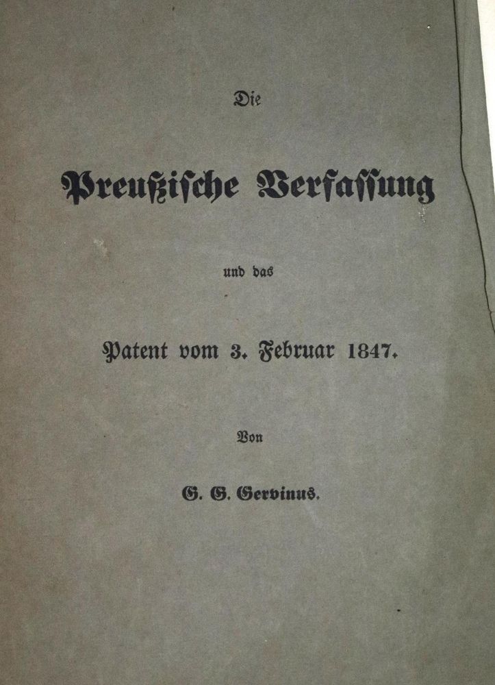 Große Abbildung Nr.1: 132-1713 Gervinus,G.G.: (Deutschland, Revolution 1848/49 - Vormärz - Politik)