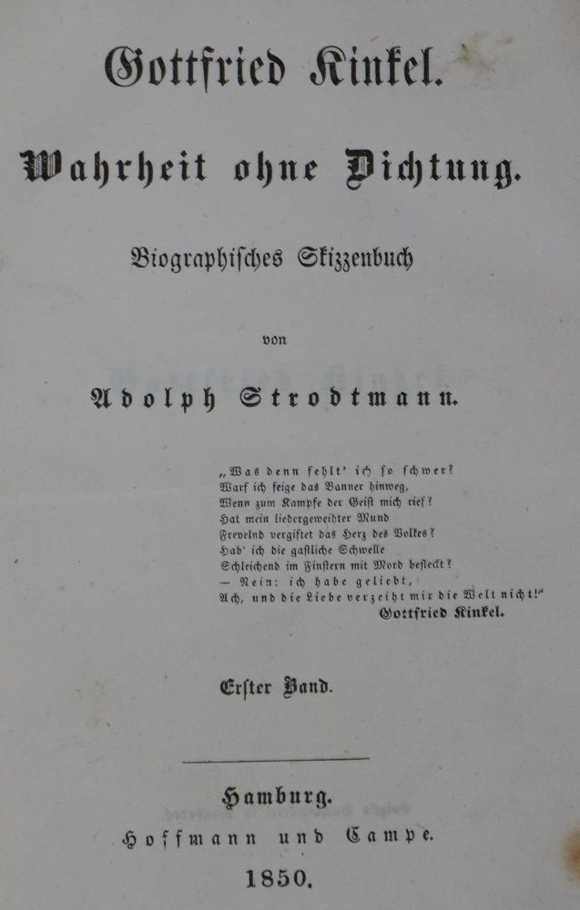 Große Abbildung Nr.1: 132-1716 Strodtmann,A.: (Deutschland, Revolution 1848/49 - Vormärz - Politik)