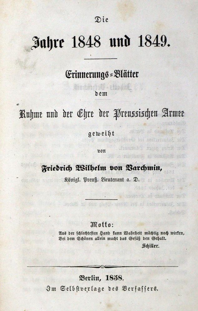 Große Abbildung Nr.1: 132-1717 Varchmin,F.W.v.: (Deutschland, Revolution 1848/49 - Vormärz - Politik)