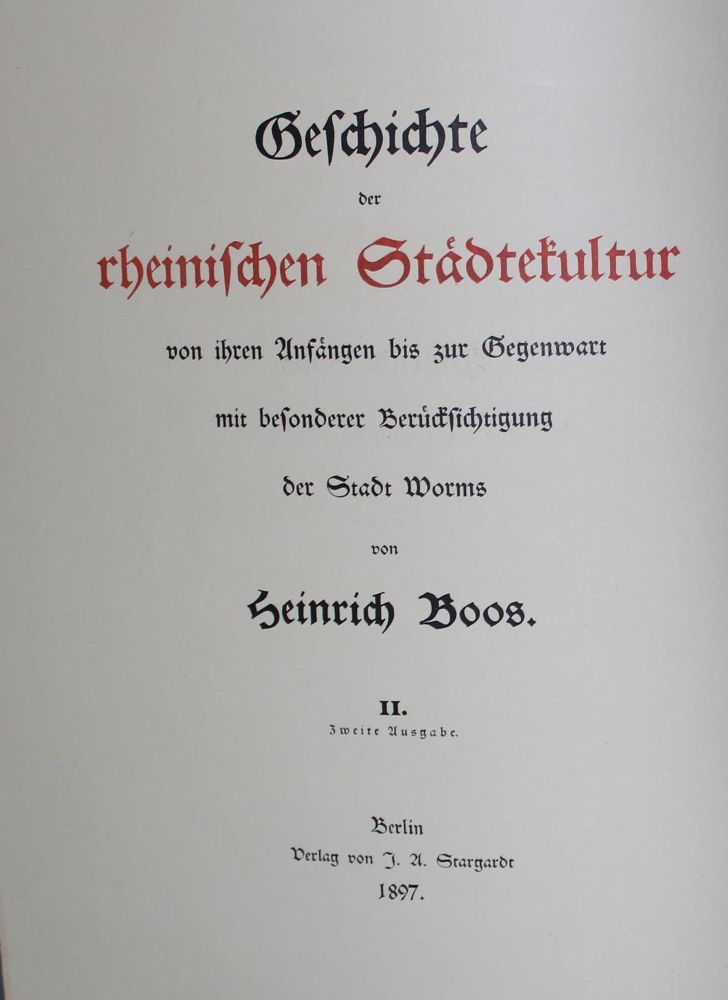 Große Abbildung Nr.1: 132-1719 Boos,H.: (Deutschland, Rheinlande)