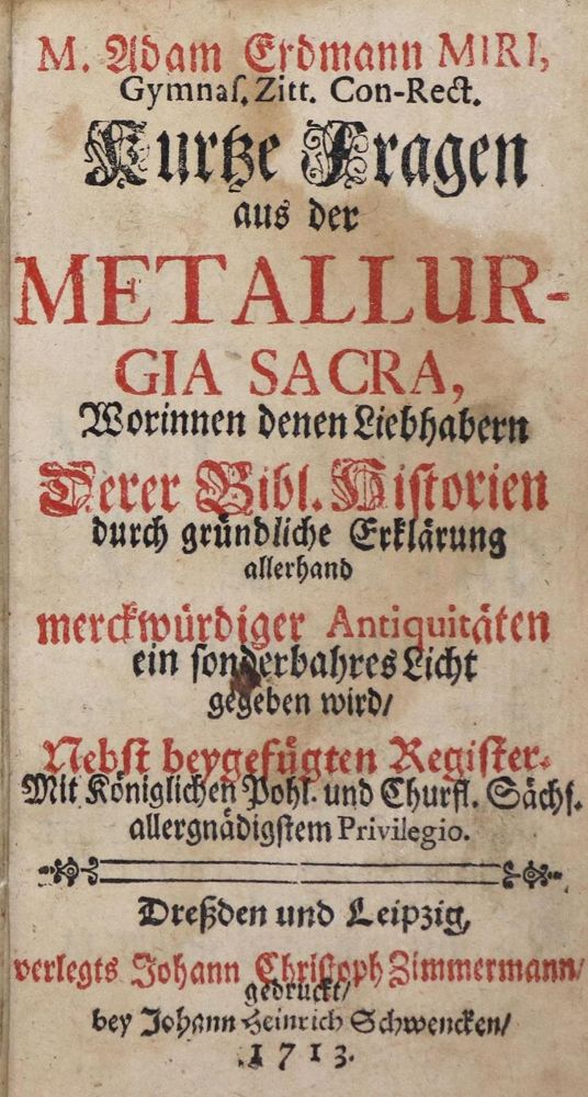 Große Abbildung Nr.1: 132-174 Mirus,A.E.: (Alte Drucke, Handschriften und Theologie)