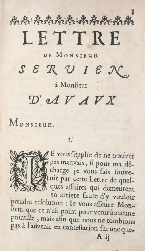 Große Abbildung Nr.1: 132-1752 Avaux,C.de Mesmes. u. A.de Sable Servien.: (Frankreich)