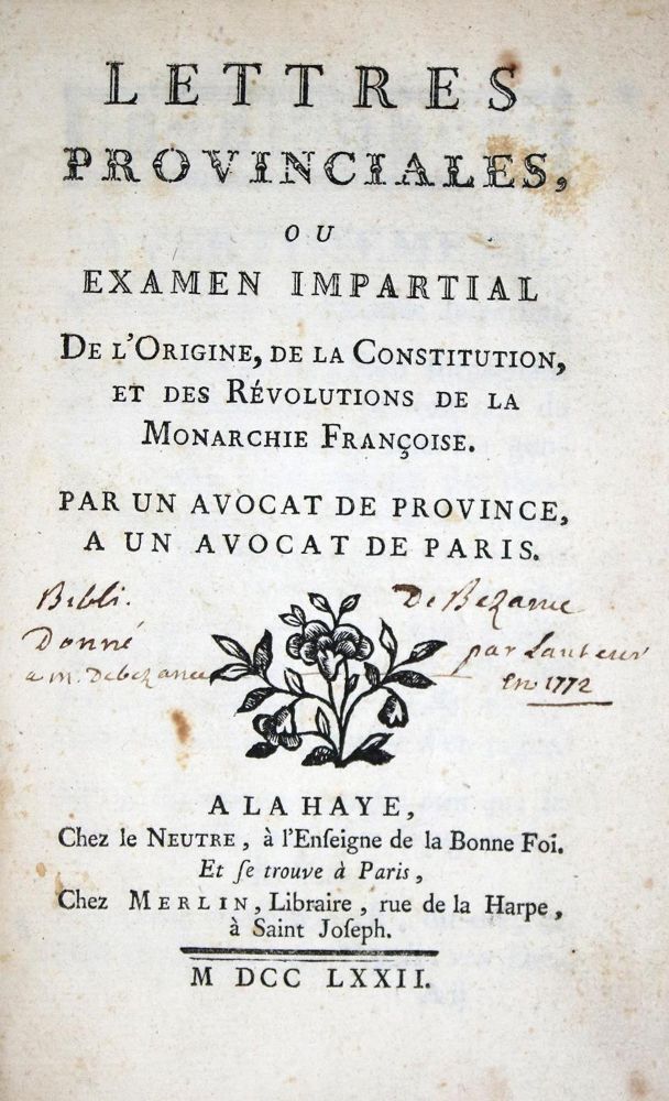 Große Abbildung Nr.1: 132-1753 (Bouquet,P.).: (Frankreich)