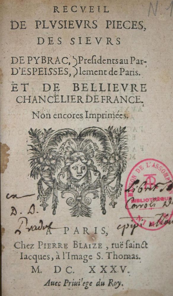Große Abbildung Nr.1: 132-1756 DuFaur de Pibrac,G.: (Frankreich)