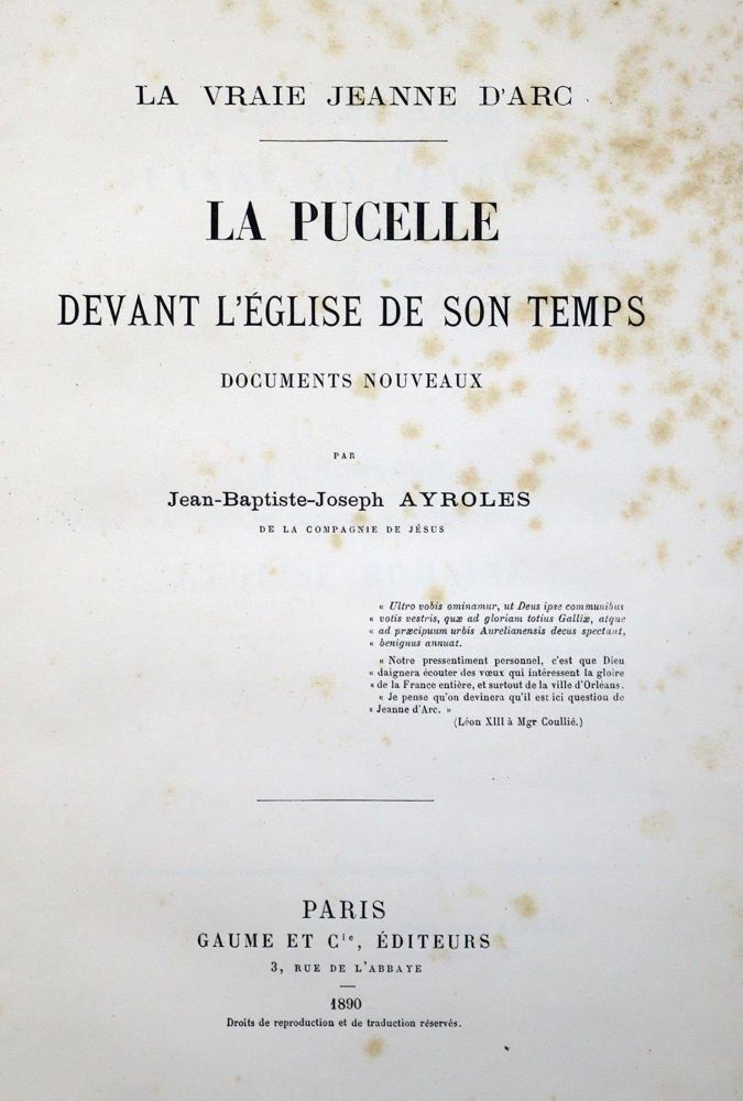 Große Abbildung Nr.2: 132-1763 Ayroles,J.B.J.: (Frankreich, Johanna von Orleans)
