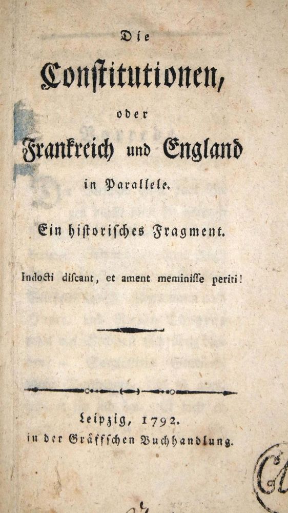 Große Abbildung Nr.1: 132-1775 (Fischer,C.A.).: (Frankreich, Revolution)