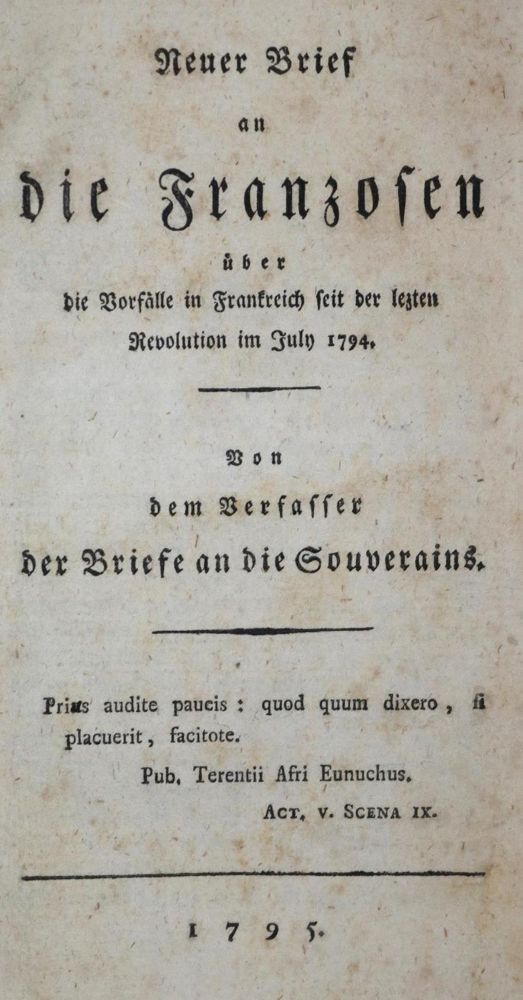 Große Abbildung Nr.1: 132-1776 (Gorani,J.).: (Frankreich, Revolution)