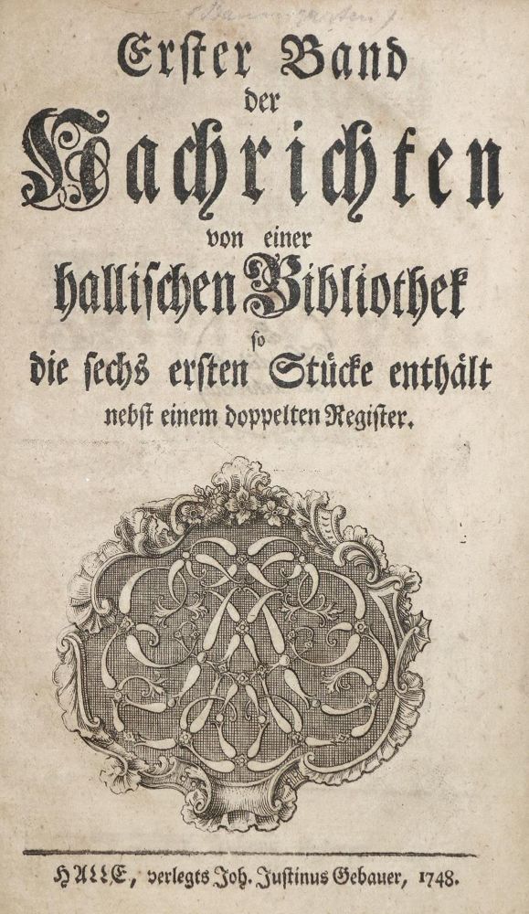 Große Abbildung Nr.1: 132-179 Nachrichten: (Alte Drucke, Handschriften und Theologie)