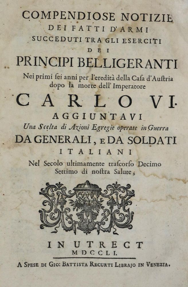 Große Abbildung Nr.1: 132-1792 (Sanvitale,J.).: (Italien)