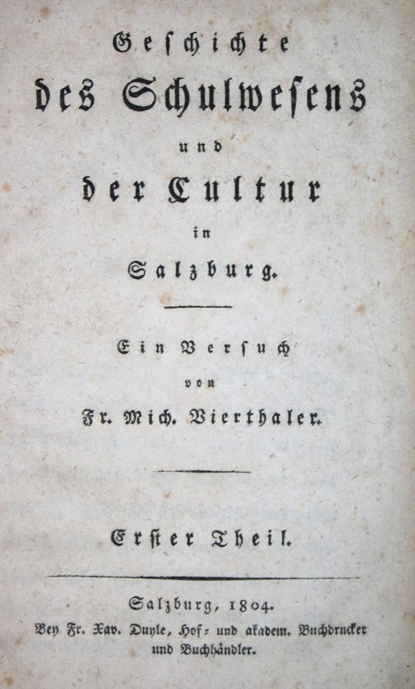 Große Abbildung Nr.1: 132-1804 Vierthaler,F.M.: (Österreich, Salzburg)