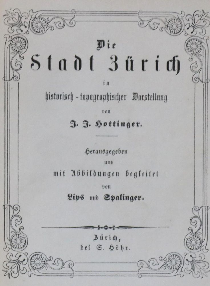 Große Abbildung Nr.1: 132-1822 Hottinger,J.J.: (Schweiz, Zürich)