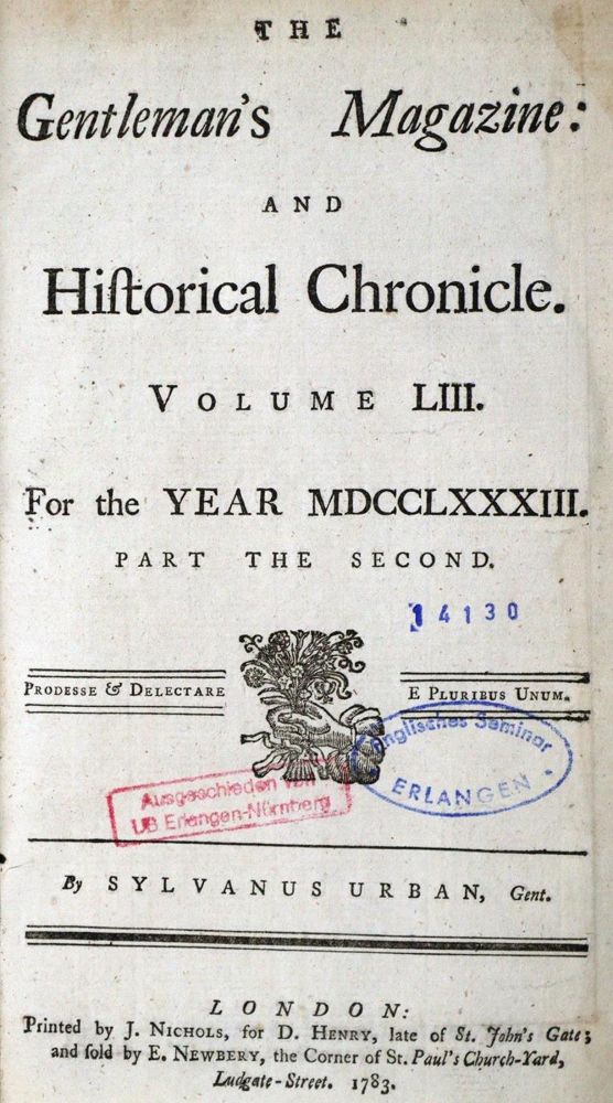 Große Abbildung Nr.3: 132-1856 Gentleman's Magazine, The,: (Verschiedene Länder - Geschichte)