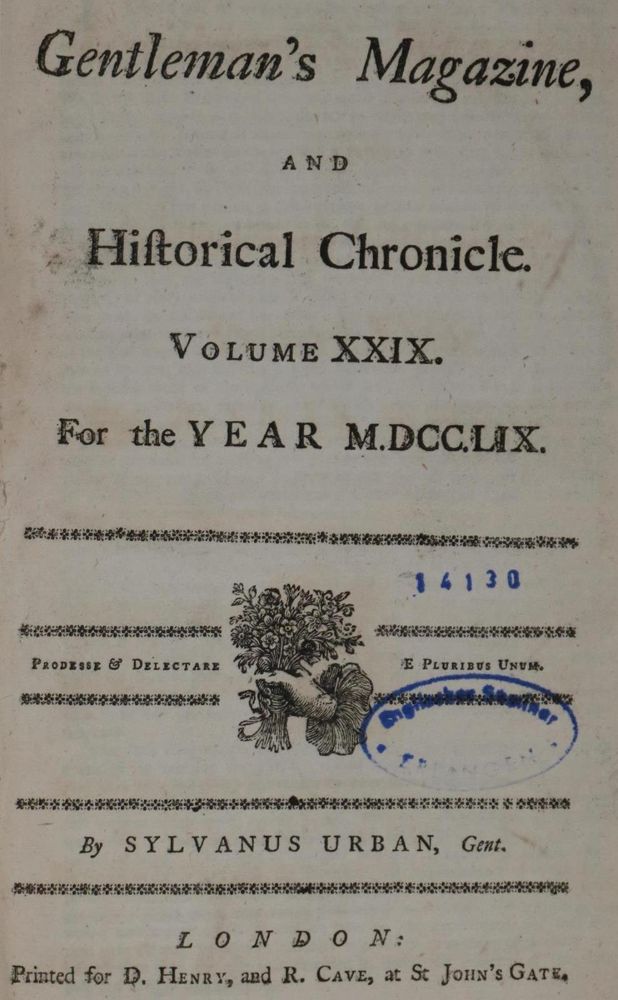 Große Abbildung Nr.4: 132-1857 Gentleman's Magazine, The,: (Verschiedene Länder - Geschichte)