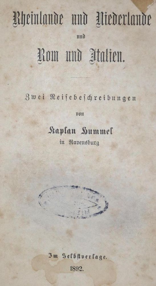 Große Abbildung Nr.1: 132-1875 Hummel,(A.).: (Verschiedene Länder - Geschichte)