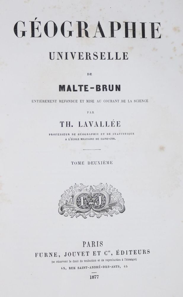 Große Abbildung Nr.1: 132-1886 Malte-Brun,C.: (Verschiedene Länder - Geschichte)