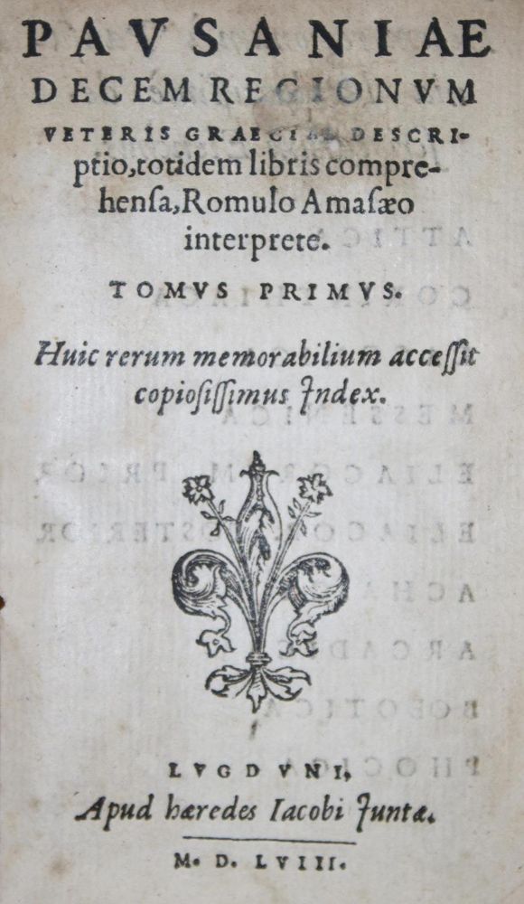 Große Abbildung Nr.1: 132-189 Pausanias.: (Alte Drucke, Handschriften und Theologie)