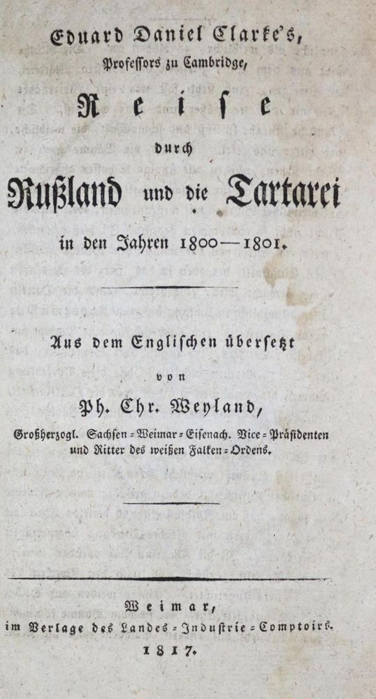 Große Abbildung Nr.1: 132-1899 Clarke,E.D.: (Verschiedene Länder - Geschichte, Russland)