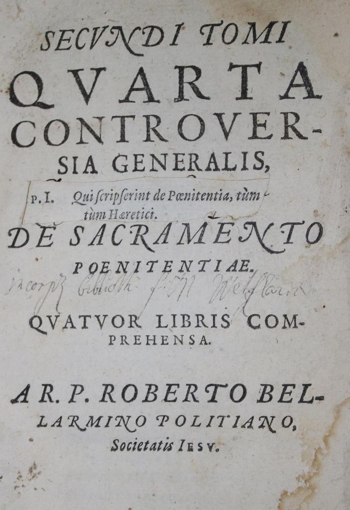 Große Abbildung Nr.1: 132-19 Bellarminus,R.: (Alte Drucke, Handschriften und Theologie)