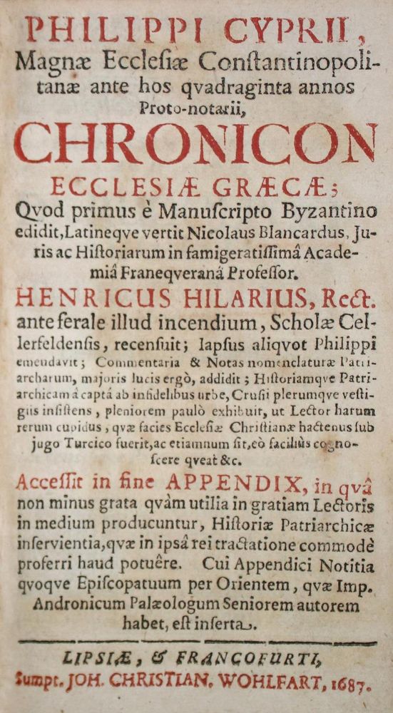 Große Abbildung Nr.1: 132-192 Philippus Cyprius.: (Alte Drucke, Handschriften und Theologie)