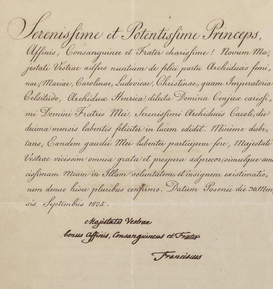 Große Abbildung Nr.1: 132-1921 Franz II.,: (Autographen)