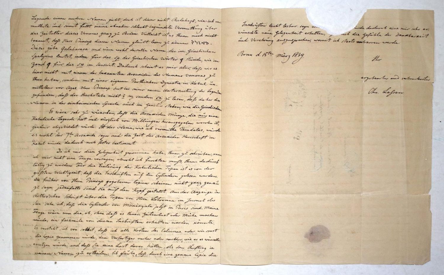 Große Abbildung Nr.2: 132-1931 Lassen, Christian,: (Autographen)