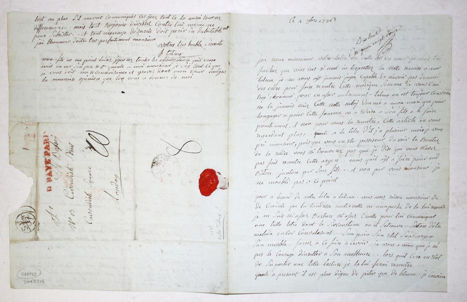 Große Abbildung Nr.3: 132-1946 Talma, Michel-Francois-Joseph,: (Autographen)